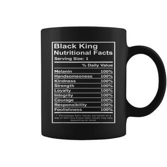 Black King Nutritional Facts African Black History Month Coffee Mug - Monsterry CA