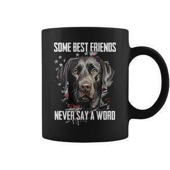 Black Lab Some Best Friends Never Say A Word On Back Coffee Mug - Monsterry UK