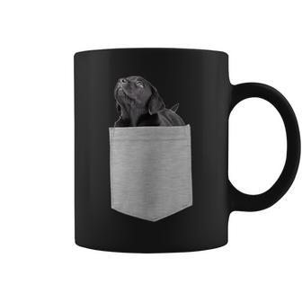 Black Lab Puppy In Your Pocket Coffee Mug - Monsterry