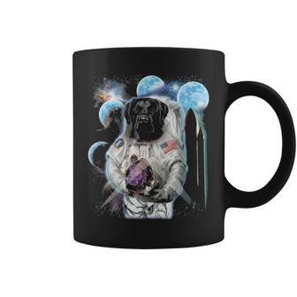 Black Labrador Dog Astronaut Space Shuttle Moon Coffee Mug | Mazezy