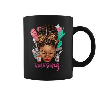 Black Melanin Nurse Black History Month Afro Hair Coffee Mug | Seseable CA