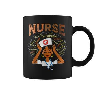 Black Nurse Black History Blm Melanin Afro Woman Nursing Coffee Mug - Seseable