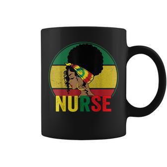 Black Nurse Woman Afro Melanin Vintage Black History Month Coffee Mug - Monsterry