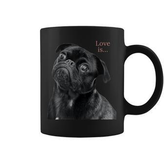Black Pug Pug Mom Dad Life Love Dog Pet Coffee Mug - Seseable