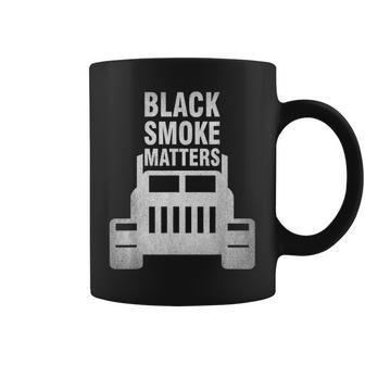 Black Smoke Matters Diesel Truck T For Truckers Coffee Mug - Monsterry