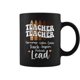 Black Teacher Melanin Crayons Black History Month Teacher Coffee Mug - Thegiftio UK