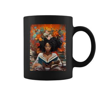 Black History Educated Reading Book Melanin Queen Afro Women Coffee Mug - Thegiftio UK