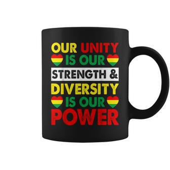 Black History Month African American Unity Power Diversity Coffee Mug - Seseable