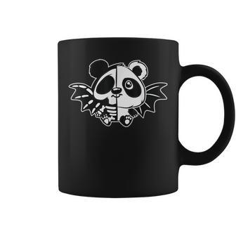Black And White Nu Goth Vampire Panda J-Gothic New Wave Coffee Mug - Monsterry UK