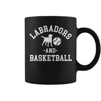 Black Yellow Chocolate Labs Basketball Labrador Lab Mom Dad Coffee Mug - Monsterry UK