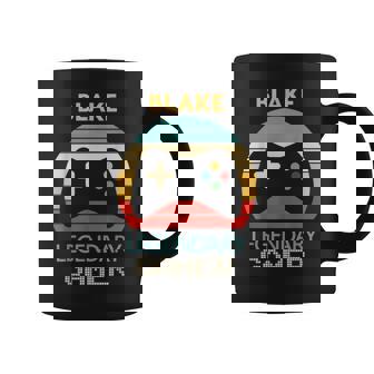 Blake Name Personalized Legendary Gamer Coffee Mug - Monsterry