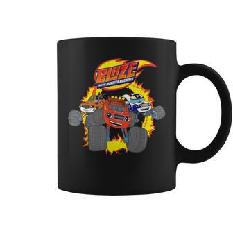 Blaze & The Monster Machines Ring Of Fire Group Coffee Mug - Monsterry