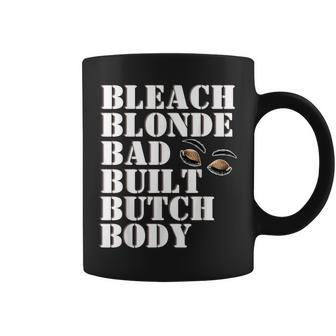 Bleach Blonde Bad Built Graphic Letter Print Coffee Mug - Monsterry