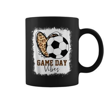 Bleached Soccer Game Day Vibes Soccer Mom Game Day Season Coffee Mug | Crazezy CA