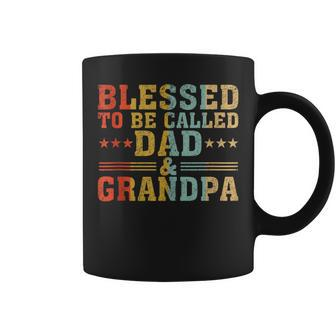 Blessed To Be Called Dad And Grandpa Retro Father's Day Coffee Mug - Thegiftio UK