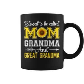 Blessed To Be Called Mom And Grandma Sunflower Coffee Mug - Thegiftio UK
