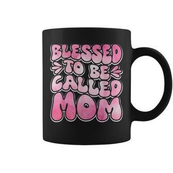 Blessed To Be Called Mom Mother's Day Groovy Coffee Mug - Thegiftio UK