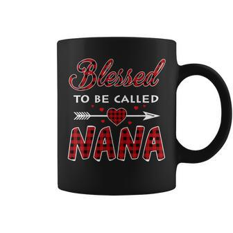 Blessed To Be Called Nana -Buffalo Plaid Grandma Christmas Coffee Mug - Monsterry CA
