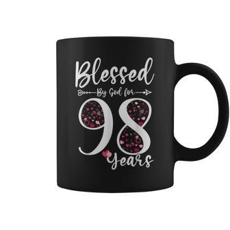 Blessed By God For 98 Years Old 98Th Birthday For Women Coffee Mug - Monsterry