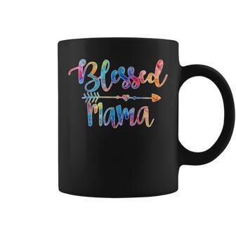 Blessed Mama Cute Tie Dye Print Coffee Mug - Thegiftio UK