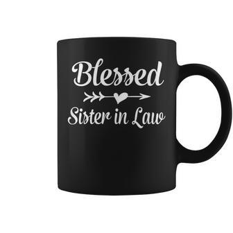 Blessed Sister In Law Heart & Arrow Graphics Coffee Mug - Monsterry DE