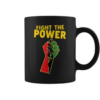 Blm Fight Power Fist Racial Social Justice Pan African Flag Coffee Mug - Monsterry CA