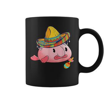 Blobfish Mexican Grumpy Blob Fish Sombrero Costume Coffee Mug - Monsterry DE