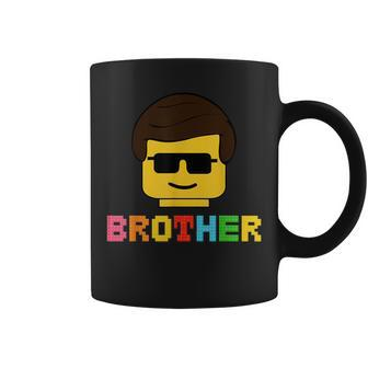 Block Brick Building Brother Master Builder Matching Family Coffee Mug - Seseable