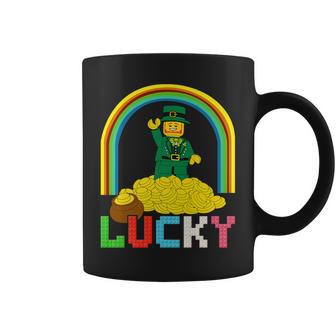 Block Brick Building Figure St Patrick's Day Master Builder Coffee Mug - Monsterry