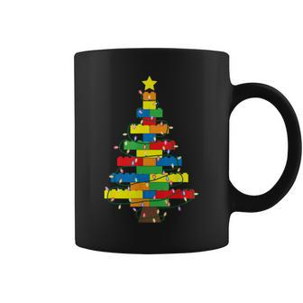 Block Brick Building Light Christmas Tree Master Builder Coffee Mug - Monsterry