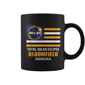 Bloomfield Indiana Solar Eclipse 2024 Us Flag Coffee Mug - Thegiftio UK
