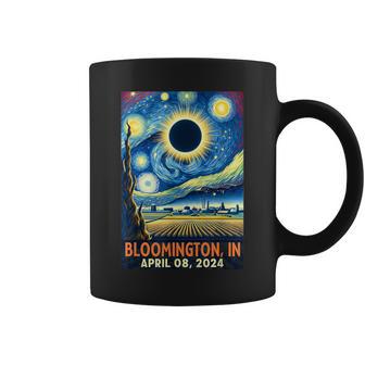 Bloomington Indiana Total Solar Eclipse 2024 Starry Night Coffee Mug - Monsterry UK