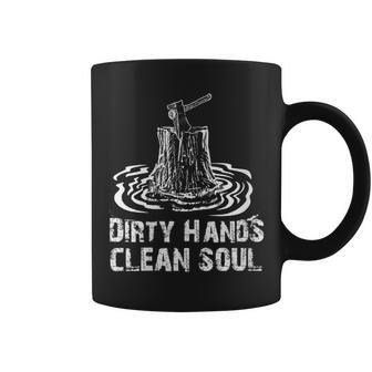 Blue Collar Mechanic Dirty Hands Quote Coffee Mug - Monsterry