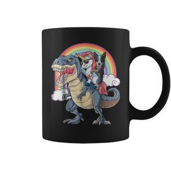 Blue Heeler And Unicorn Ride Dinosaur Like Boss Coffee Mug | Crazezy AU