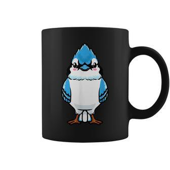 Blue Jay Bird Cyanocitta Cristata Emoticon Coffee Mug - Monsterry AU