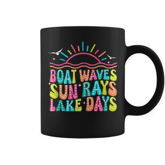 Boat Waves Sun Rays Lake Days Lake Life Summer Lake Coffee Mug - Monsterry DE