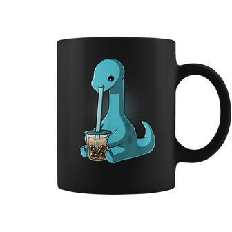 Boba Dinosaur Kawaii Cute Anime Boba Dino Bubble Tea Coffee Mug - Monsterry