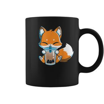 Boba Fox Drinking Cute Kawaii Japanese Foxy Anime Coffee Mug - Monsterry DE