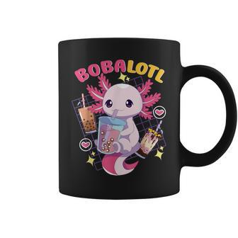 Boba Tea Bubble Tea Milk Tea Anime Axolotl Cute Kawaii Coffee Mug - Monsterry