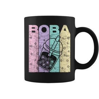 Boba Tea Pastel Bubble Tea Lover Retro Coffee Mug - Seseable