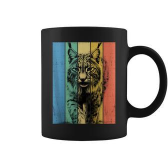 Bobcat Portrait Vintage Style Mom Dad Coffee Mug - Monsterry AU