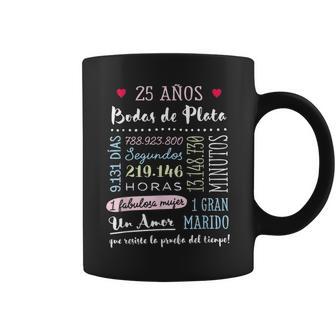 Bodas De Plata 25 Años Aniversario De Boda Regalo Taza de café - Regaloses