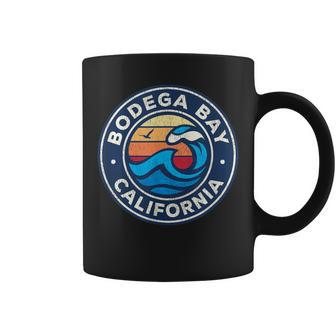 Bodega Bay California Ca Vintage Nautical Waves Coffee Mug - Monsterry