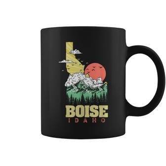 Boise Idaho Outdoors Nature & Mountains Vintage State Pride Coffee Mug - Monsterry AU