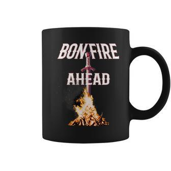 Bonfire Ahead Soul Gamers In Dark Places Fan Coffee Mug - Monsterry
