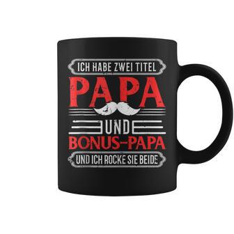 Bonus Papa Stiefvater Stiefpapa Geschenkatertag Rocke Tassen - Geschenkecke