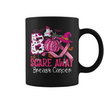 Boo Scare Away Breast Cancer Pink Ribbon Spider Halloween Coffee Mug | Crazezy