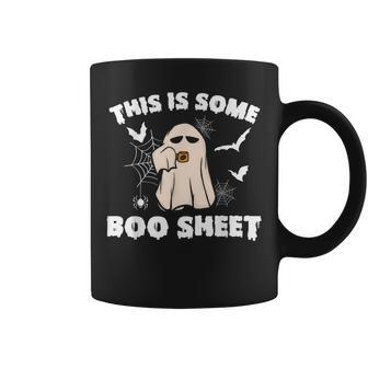 This Is Some Boo Sheet Halloween Ghost Men Women Coffee Mug | Crazezy CA