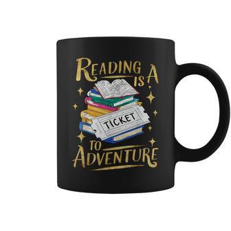 Book Adventure Library Student Teacher Book Coffee Mug - Seseable