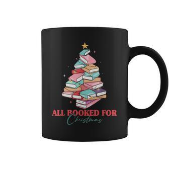 All Booked For Christmas Book Lover Librarian Coffee Mug - Seseable